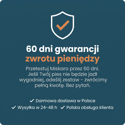 60 dni gwarancji zwrotu pieniędzy